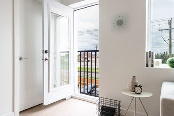 Juliet balcony (on select units)